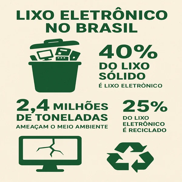 Reciclagem digital e estatísticas de lixo eletrônico no Brasil